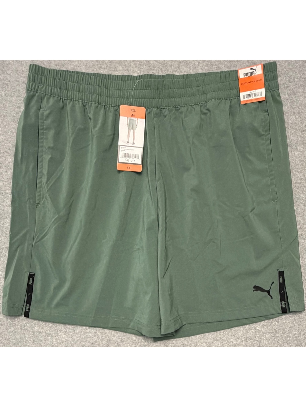 PUMA Men’s Active Woven Shorts XXL Green 7” Inseam Athletic NWT